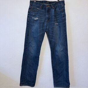 Lucky Brand Mens Jeans 363 Vintage Straight Blue Size 32X32 Distressed